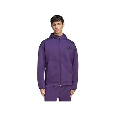 Adidas ZNE Full Zip Hoodie Mens LRG TALL Purple Athletic Training