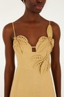 NWT AUTH FARM RIO Sand 3d Flowers Premium Linen Jumpsuit Sz EXTRA SMALL XS — photo 2