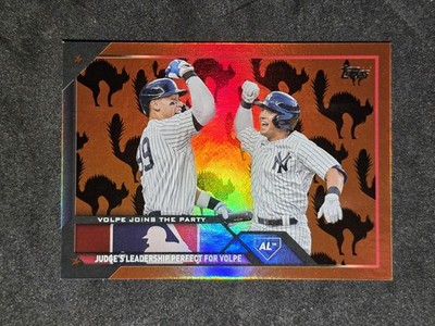 Aaron Judge Anthony Volpe /10 2023 Topps Update Series Black Cats SSP #US269 