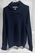 Tommy Hilfiger Men's Knit High Neck Pullover sweater Size L Navy