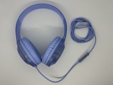 heyday Wired On-Ear Translucent Jelly Headphones with Built-in Mic - Peri-Blue