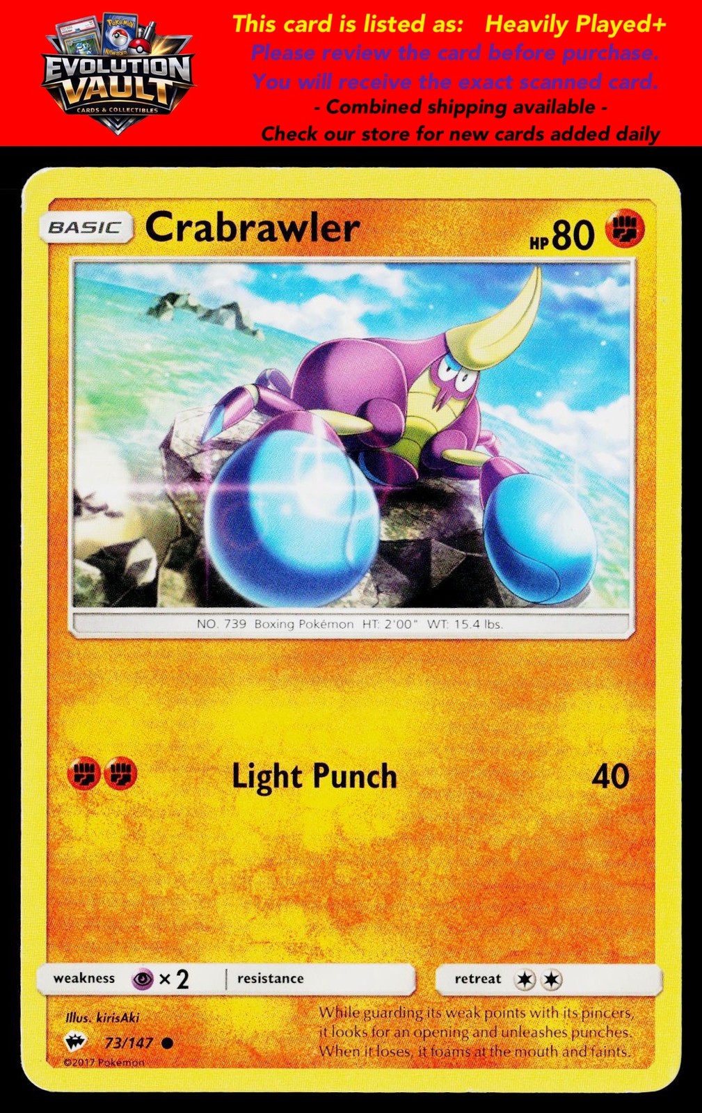 SM - Burning Shadows #73/147 Crabrawler