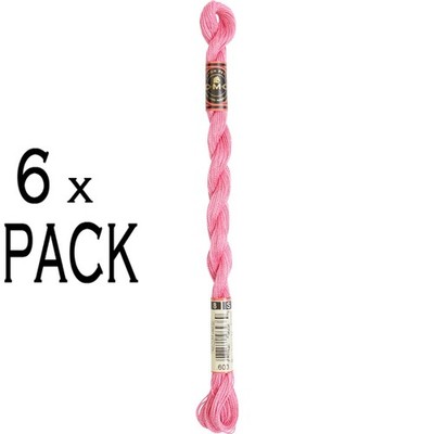 6x DMC Perlgarn Stärke 8, 25 m, 115AR/8-603, VPE