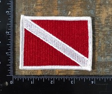 Vintage DIVER DOWN Diving SCUBA Flag Emblem Embroidered Iron-On Patch