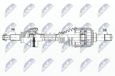 Original NTY Antriebswelle NPW-MA-006 für Maserati
