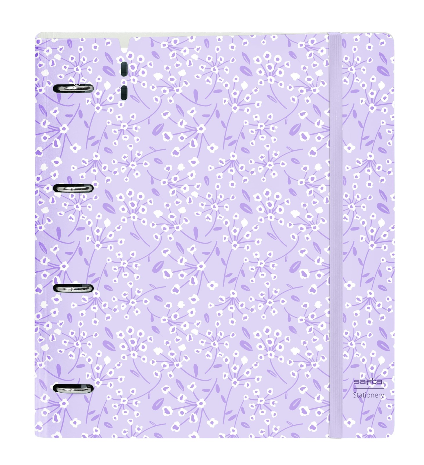 Ring Binder Safta Light Purple Flowers Purple 27 X 32 X 4 Cm NUOVO