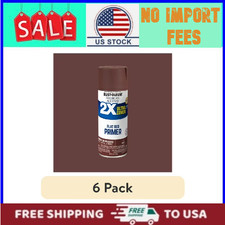 (6 pack) Red Primer, Rust-Oleum American Accents 2X Ultra Cover Flat Spray Paint