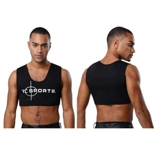Mens Undershirt Adult T-Shirts Dumbbell Vest Support Tank Shapewear Tops Soft