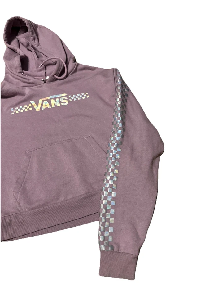 Vans Women’s Hoodie Sweatshirt S. Lavender With Silver Printing Great Cond. - Image 4 of 4