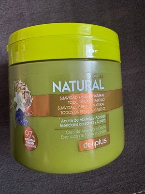 Deliplus Natural Haarmaske   97% natürliche Inhaltsstoffe, 400 ml