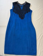 Buffalo David Bitton Cocktail Dress Size Medium Blue Lace