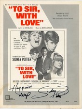 Sidney Poitier – Signed Vintage Sheet Music Cover
