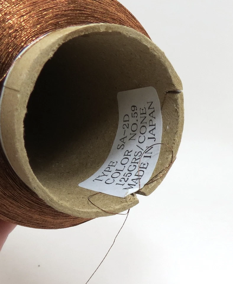 Kreinik Metallic Imported Thread Japan SA-2D Copper/Bronze Cone #59 125grs - Image 2 of 3