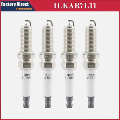 Set of 4 Iridium Spark Plugs ILKAR7L11 For Mazda 3 6 CX-5 2013-2015 NGK 94124