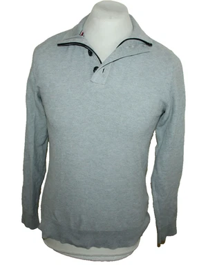 Tommy Hilfiger Herren Poloshirt S Grau Compact Cotton Baumwolle - Bild 1 von 4