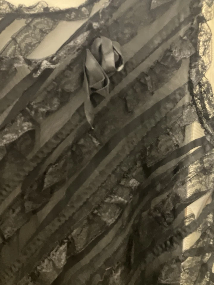 Camisón Vestido Negro Transparente Vintage Saks Fifth Avenue Años 60 70 Talla S Etiqueta Union Foto 2 de 4