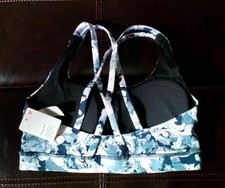 NWT LULULEMON Energy Bra Sz 12 Lined Luxtreme Blue Multi MTML B/C cup RARE