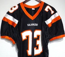 vtg New Balance KALAMAZOO HORNETS #73 Football Game Worn Jersey 2XL College 2010