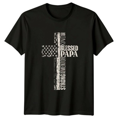 Loving Kind Blessed Papa Mentor Herren T-Shirt Christian Patriotic Fatherhood