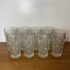 Anchor Hocking Wexford Drinking Glasses Tumblers Diamond Vintage Set Of 8
