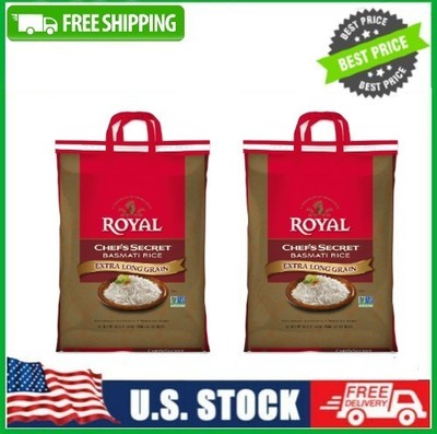 2 Bag Royal Chef's Secret Extra Long Grain Basmati Rice, 10 Lb Bag