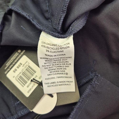Basque Sateen Pants Womens Size 16 Navy Blue Slim Leg High Rise BNWT $99 Stretch - Picture 7 of 7