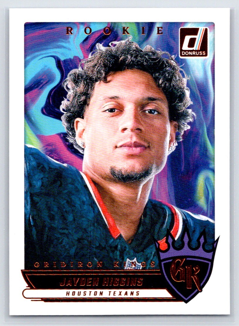 2025 Donruss #RGK-JHS Jayden Higgins Rookie Gridiron Kings