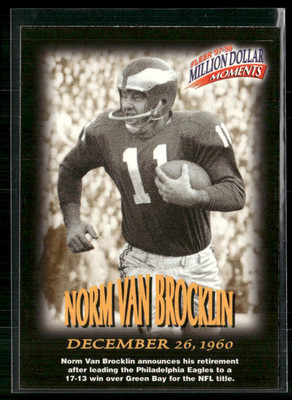 Norm Van Brocklin 1997 Fleer #13 Million Dollar Moments Voided