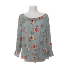 Sienna, Bluse, Größe: 42, Grün/Mehrfarbig, Viskose, Blumen, Damen #mhz