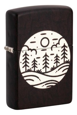 Zippo Moonlit Field Design Glow in the Dark Windproof Pocket Lighter, 46287