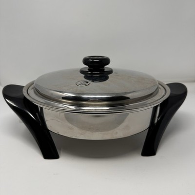 Saladmaster Electric Skillet SA010OCU Oil Core Titanium Stainless Steel Working