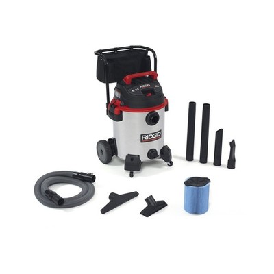 RIDGID 50353 1610RV Stainless Steel 16-Gal. Wet Dry Shop Vacuum with Cart, 6....