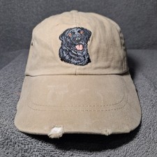 Vintage Orvis Hat Cap Black Lab Long Bill Hat Made In USA Green Tag Strapback