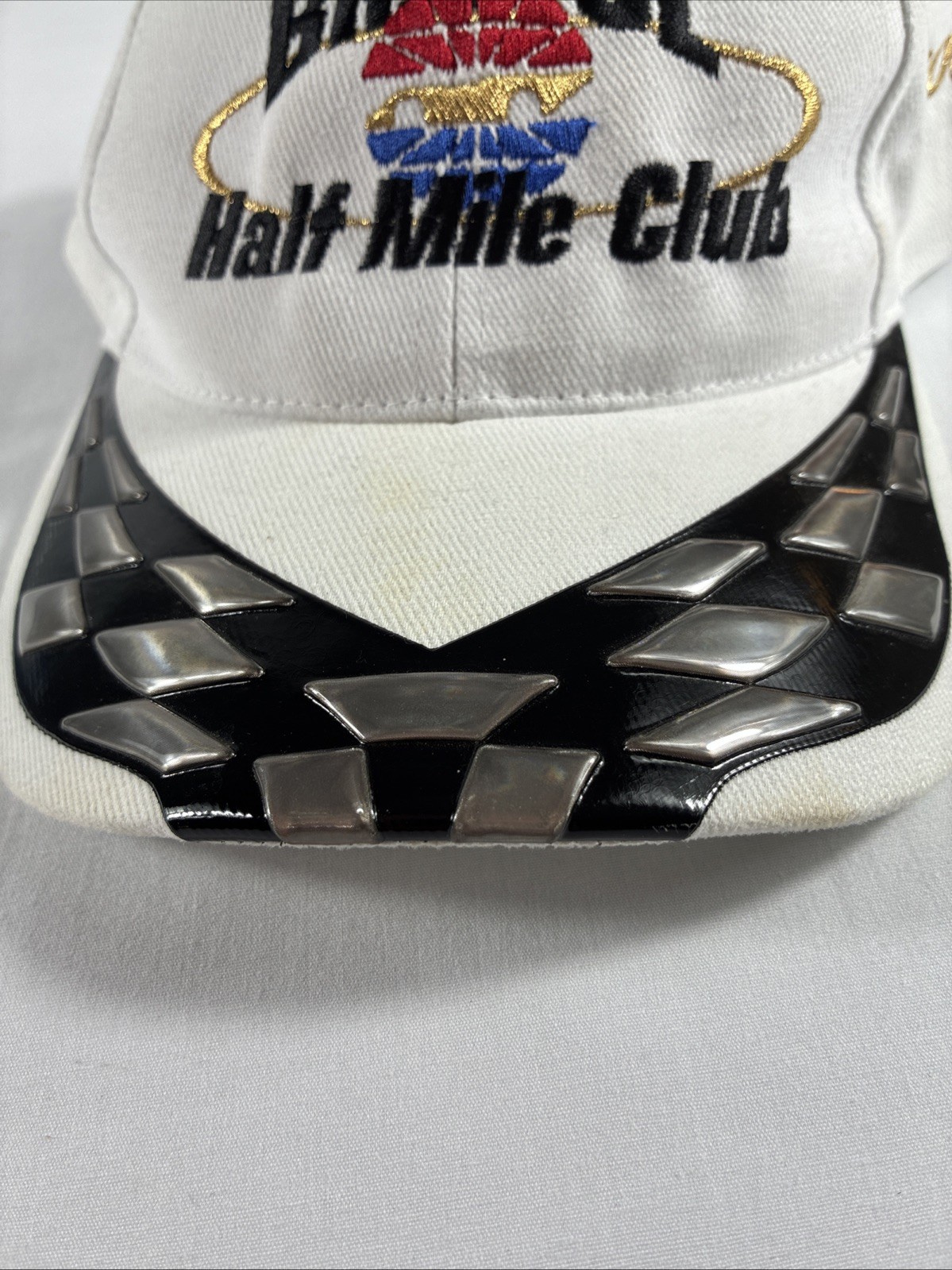Bristol Motor Speedway Half Mile Club NASCAR Hat Novelty Plastic Brim Cap 2005 image 7