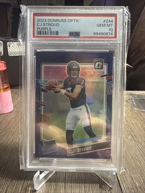 2023 FOTL Donruss Optic C.J. Stroud RC Purple #'d/50 PSA 10🔥🔥🔥