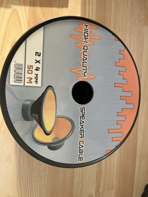 50m 2x4,0mm² Hifi Lautsprecherkabel Audio Box Lautsprecher 2x 4mm Kabel Cable