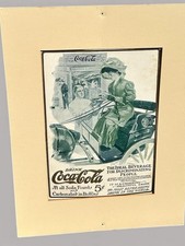 Authentic Vintage Coca-Cola Magazine Ad • 5¢ Soda Fountain • Matted