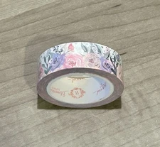 New Bloomsical Pink & Purple Flower Garden washi tape 15 mm roll NIP