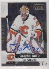 2017 O-Pee-Chee Platinum Rookie Autos 2018-19 Update Jon Gillies #R-JG Auto z7d