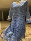 NWT Pakistani Indian Designer Shalwar Kameez Pastel Embroidery Shirt Top Tunic M — photo 2