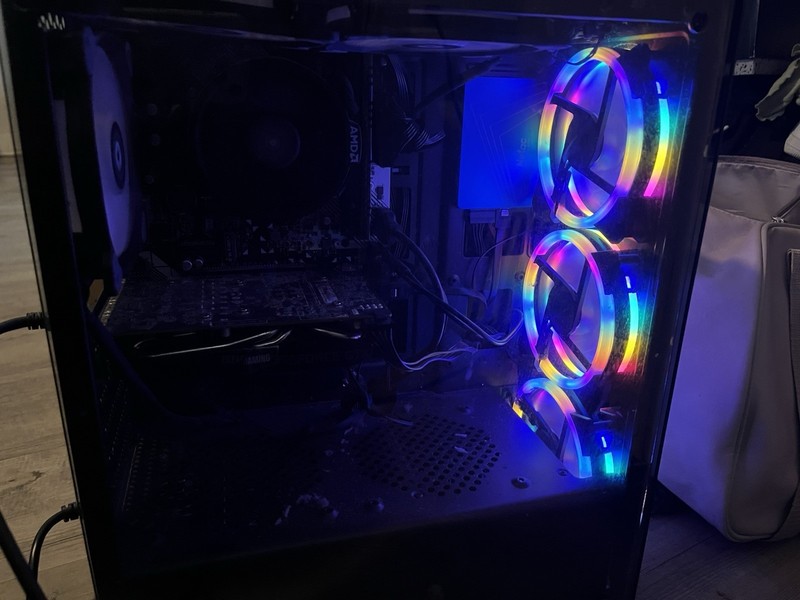 Custom/Whitebox Black RGB Gaming Tower Desktop PC AMD SSD Dedicated Graphics