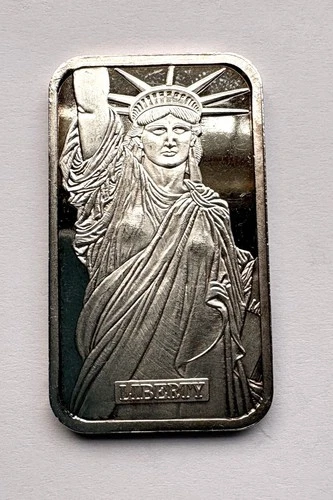 Johnson Matthey 1 oz Silver .999 Fine – Statue of Liberty JM Serial #A1580 C-011