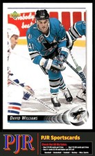 David Williams 1992-93 Upper Deck #51 San Jose Sharks Rookie