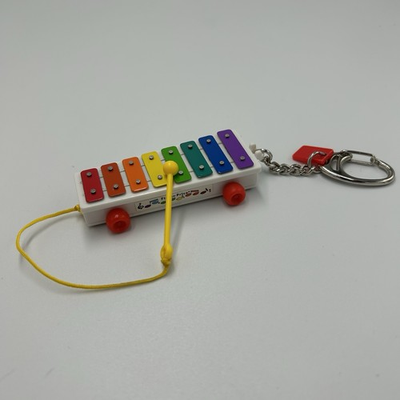 #ad #ad VTG Fisher Price Mattel Mini Pull A Tune Xylophone Keychain Basic Fun 2001 $15.00
