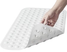 Bathtub Mat Non Slip Bath Mat for Tub Silicone Soft, Bath Tub Mat Non Slip White