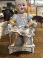 Fine Early 6” Antique German Bisque Heubach Figurine On A Chair