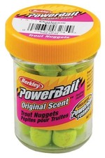 Berkley Powerbait Chartreuse Power Nuggets For Fishing 1.1 Oz 100Biodegradable