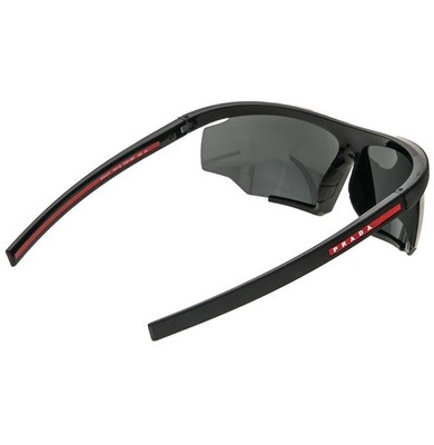 PRADA LINEA ROSSA ACTIVE 07Y Black Rubber Sport Wrap Mask