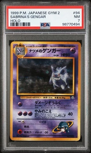 PSA 7 Sabrina's Gengar Challenge from the Darkness Holo (Japanese) Pokemon Slab