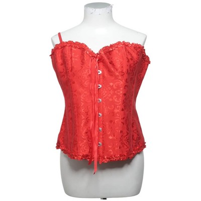 Korsett, Größe: 5XL, Rot, Elasthan/Polyester, Blumen, Damen #AuU